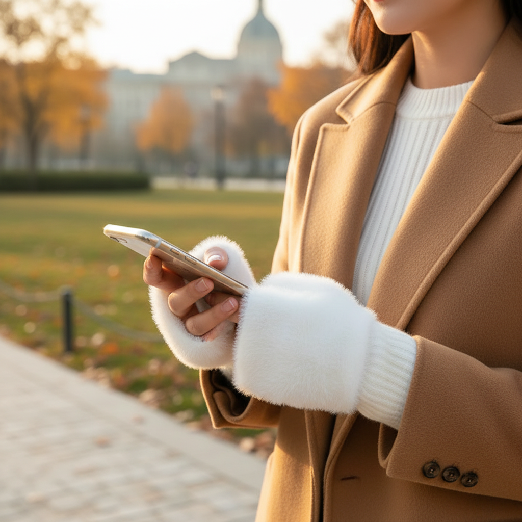 Chic Fingerless Fleece Gloves™