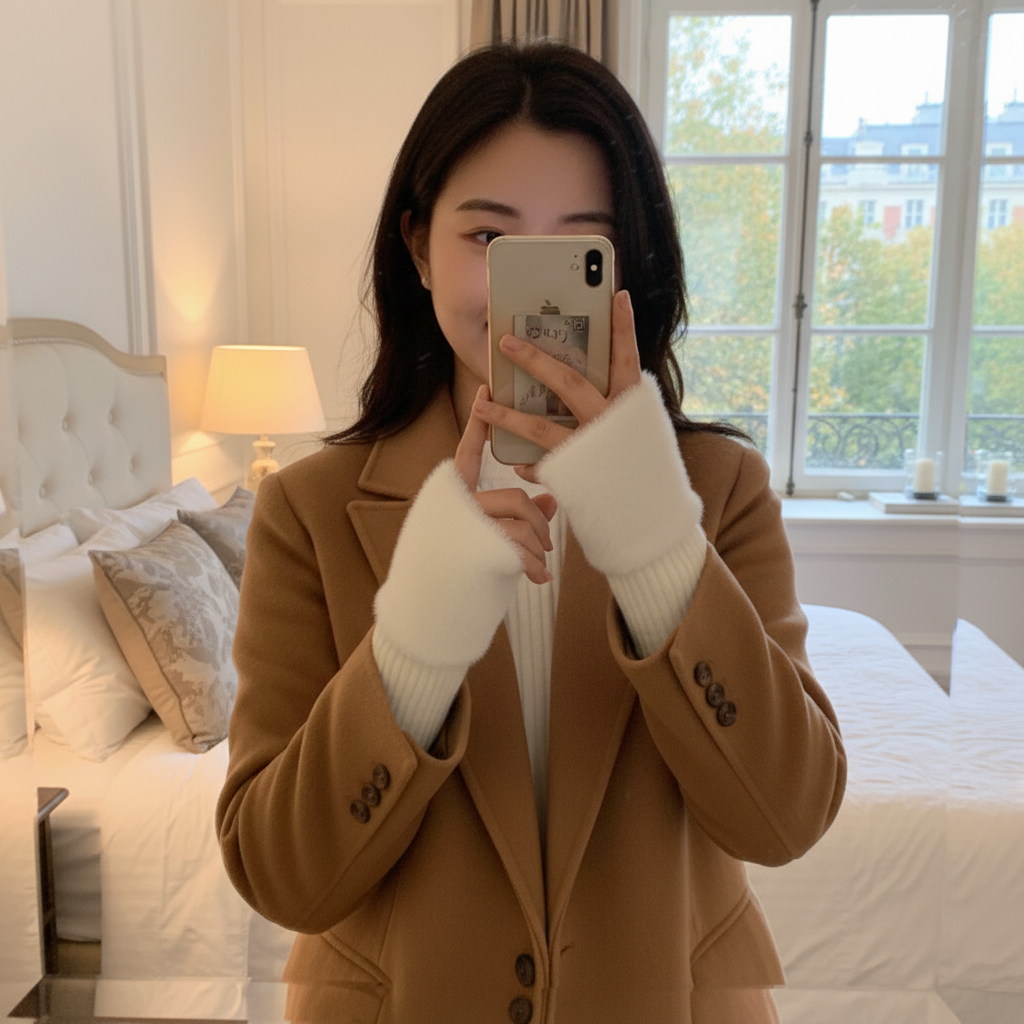 Chic Fingerless Fleece Gloves™